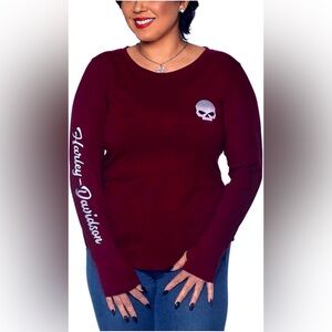 Harley-Davidson Willie G Skull Long Sleeve Purple L